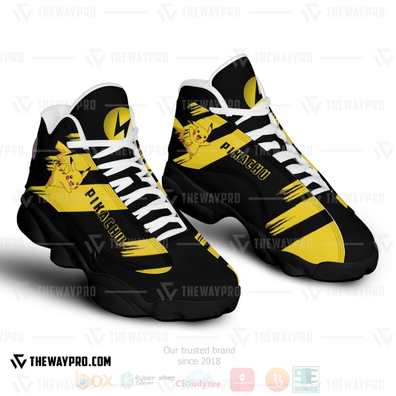 BEST Anime-Pokemon Pikachu Custom Air Jordan 13 Shoes Sneaker 4 Anime Pokemon Pikachu Custom Air Jordan 13 Shoes 1 2 3