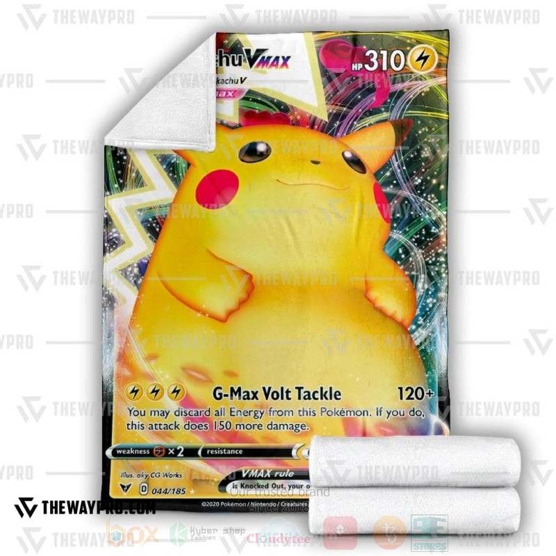 Anime Pokemon Pikachu VMAX Vivid Voltage Blanket 1 2