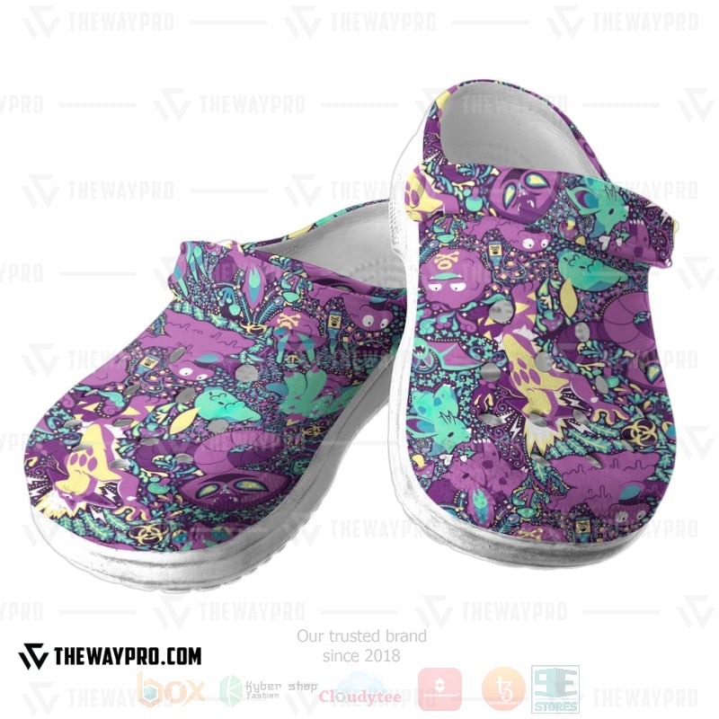 Anime Pokemon Poison Custom Clogs 1 2 3 4 5 6 7 8 9 10 11