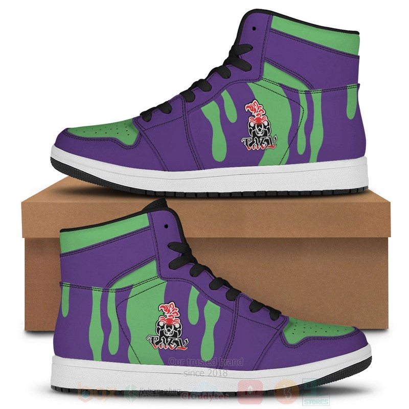 Anime Pokemon Poison Uniform Air Jordan High Top Shoes