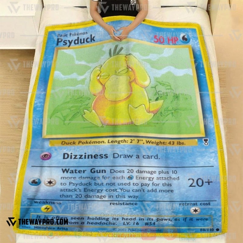Anime Pokemon Psyduck Blanket 1