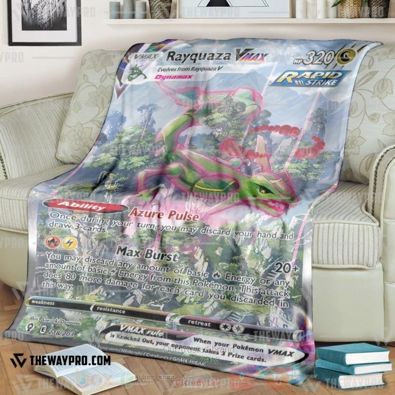 Anime Pokemon Rayquaza VMAX Blanket