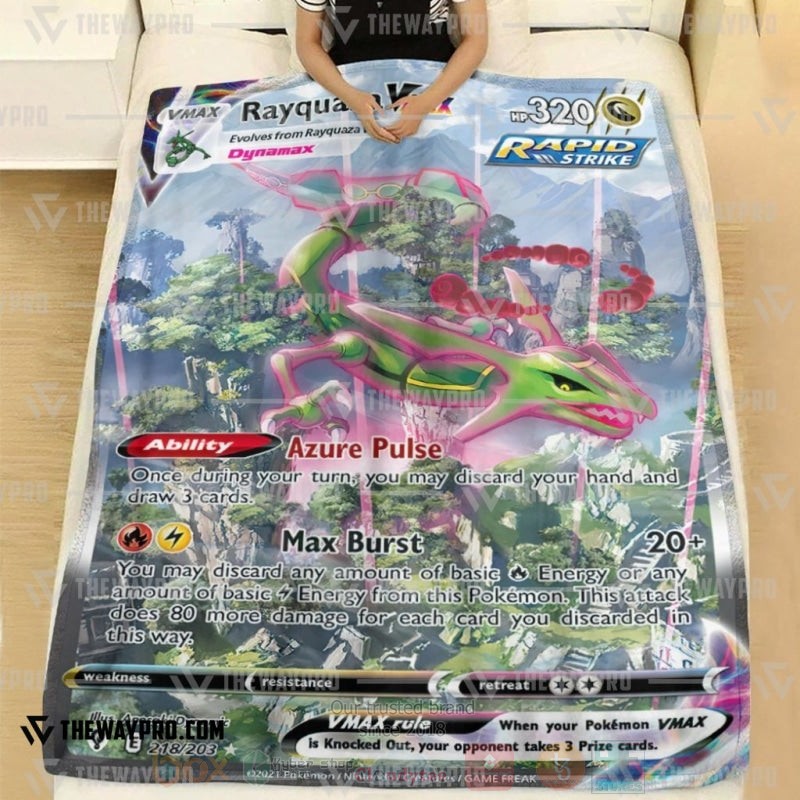 Anime Pokemon Rayquaza VMAX Blanket 1