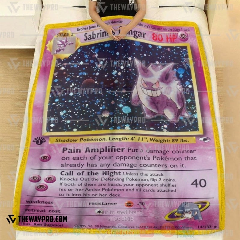Anime Pokemon Sabrinas Gengar Blanket 1
