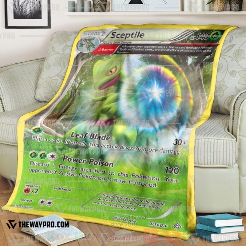 Anime Pokemon Sceptile Primal Clash Blanket