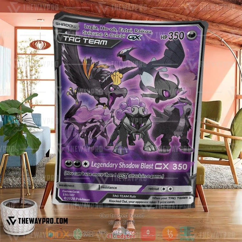 NEW Pokemon Shadow Legend Tag Team GX Blanket 2 Anime Pokemon Shadow Legend Tag Team GX Soft Blanket 1