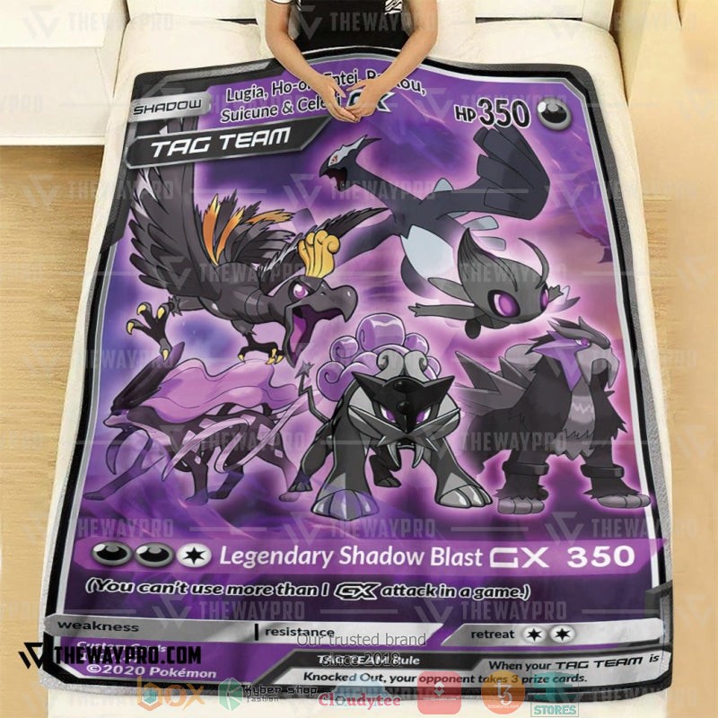 NEW Pokemon Shadow Legend Tag Team GX Blanket 3 Anime Pokemon Shadow Legend Tag Team GX Soft Blanket 1 2