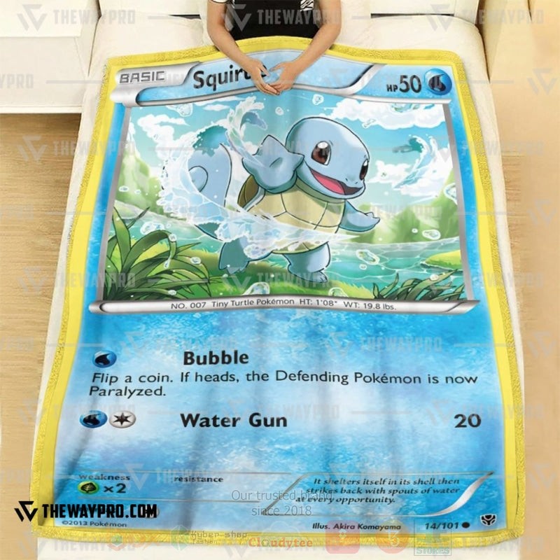 Anime Pokemon Squirtle Blanket 1