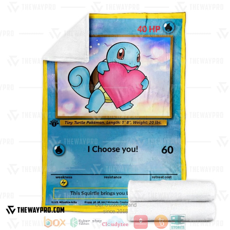 NEW Pokemon Squirtle I Choose You Blanket 4 Anime Pokemon Squirtle I Choose You Soft Blanket 1 2 3