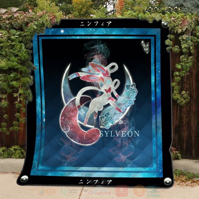 BEST Anime Pokemon Sylveon Spirit Quilted Fabric 4 Anime Pokemon Sylveon Spirit Quilt 1 2 3