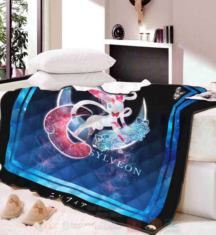 BEST Anime Pokemon Sylveon Spirit Quilted Fabric 5 Anime Pokemon Sylveon Spirit Quilt 1 2 3 4