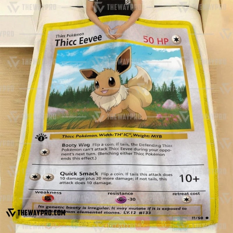 Anime Pokemon Thicc Eevee Blanket 1