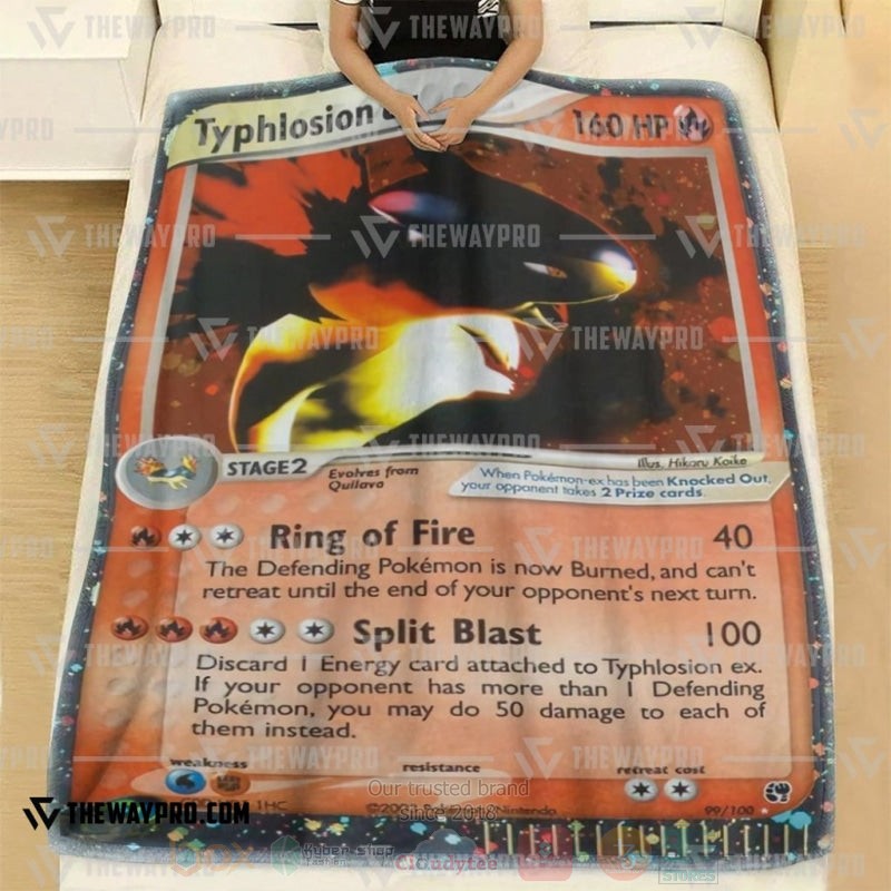 Anime Pokemon Typhlosion EX Blanket 1