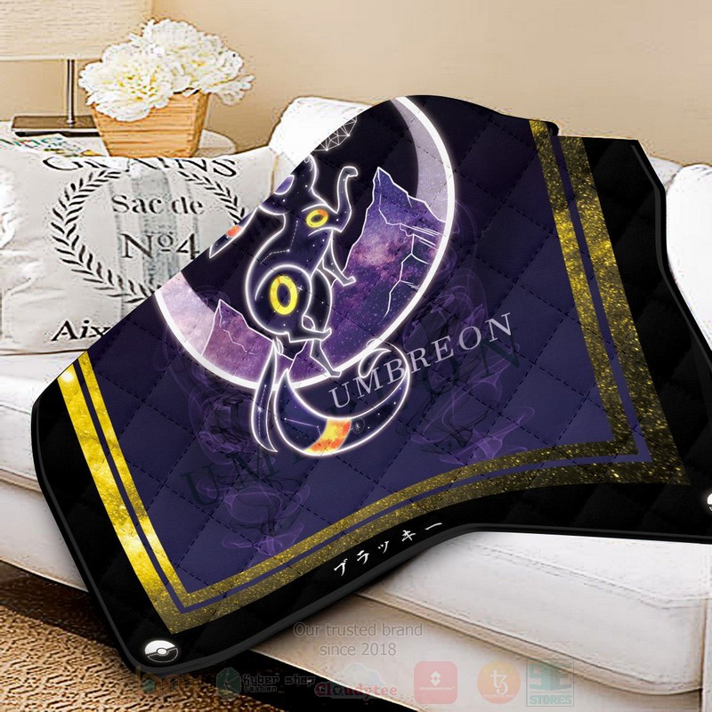 BEST Anime Pokemon Umbreon Spirit Quilted Fabric 2 Anime Pokemon Umbreon Spirit Quilt 1