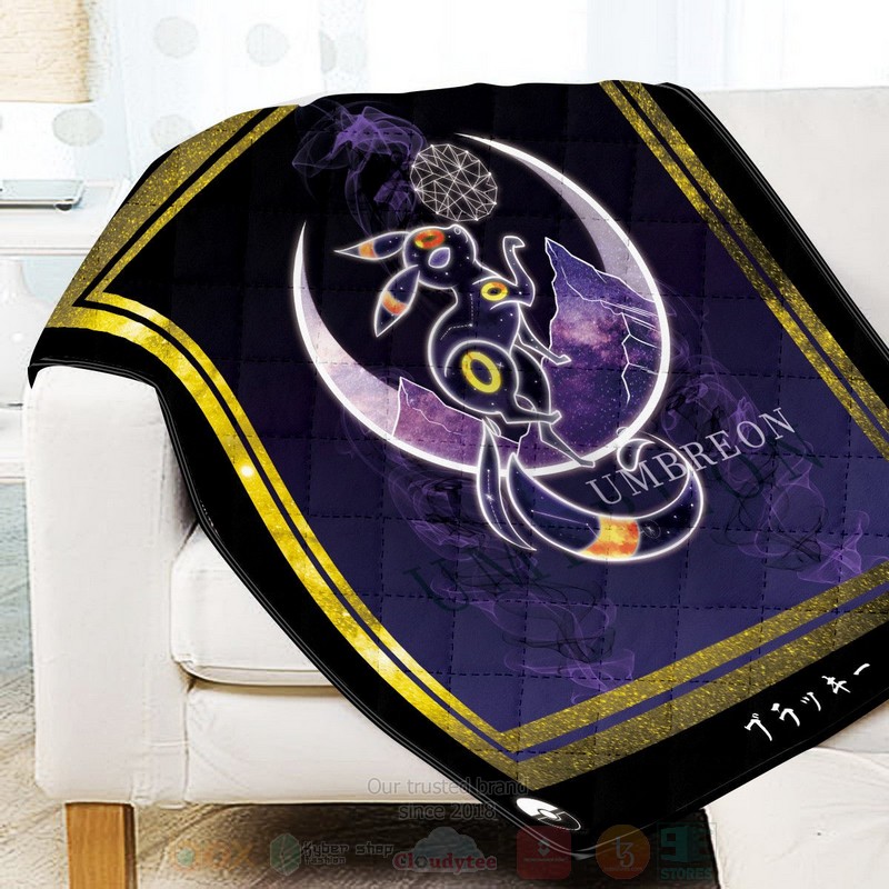 BEST Anime Pokemon Umbreon Spirit Quilted Fabric 3 Anime Pokemon Umbreon Spirit Quilt 1 2