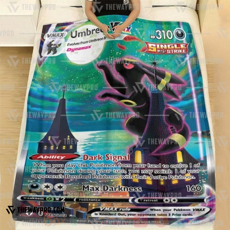 Anime Pokemon Umbreon VMAX Evolving Skies Blanket 1