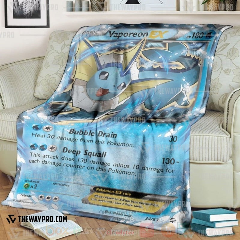 Anime Pokemon Vaporeon EX Blanket