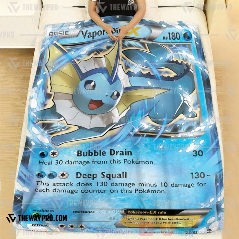 Anime Pokemon Vaporeon EX Blanket 1