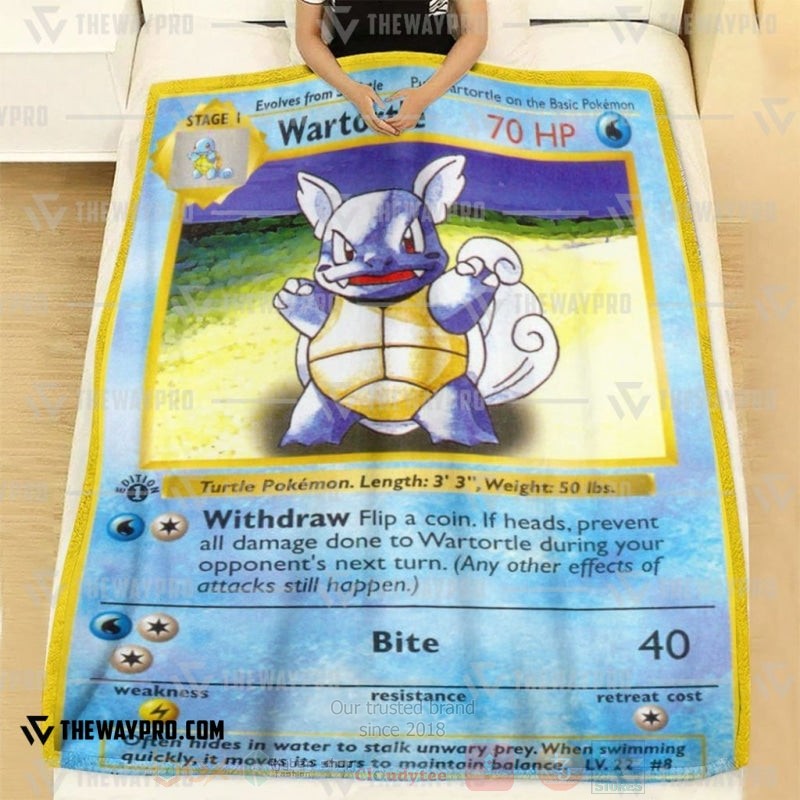 Anime Pokemon Wartortle 1st Edition Blanket 1