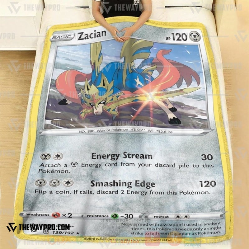 Anime Pokemon Zacian Rebel Clash Blanket 1
