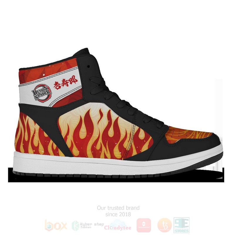 Anime Rengoku Fire Skill Air Jordan High Top Shoes 1