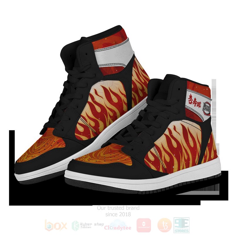 Anime Rengoku Fire Skill Air Jordan High Top Shoes 1 2 3