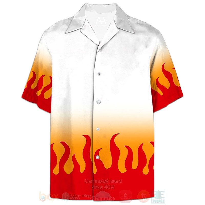 Anime Rengoku Haori Kimono Hawaiian Shirt