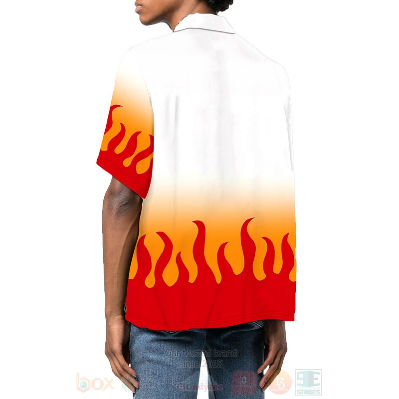 BEST Anime Rengoku Haori Kimono All Over Print Hawaiian Shirt 3 Anime Rengoku Haori Kimono Hawaiian Shirt 1 2