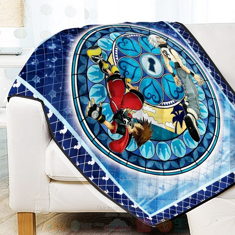 BEST Anime Riku and Sora Quilted Fabric 3 Anime Riku and Sora Quilt 1 2