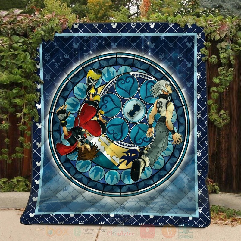 BEST Anime Riku and Sora Quilted Fabric 4 Anime Riku and Sora Quilt 1 2 3
