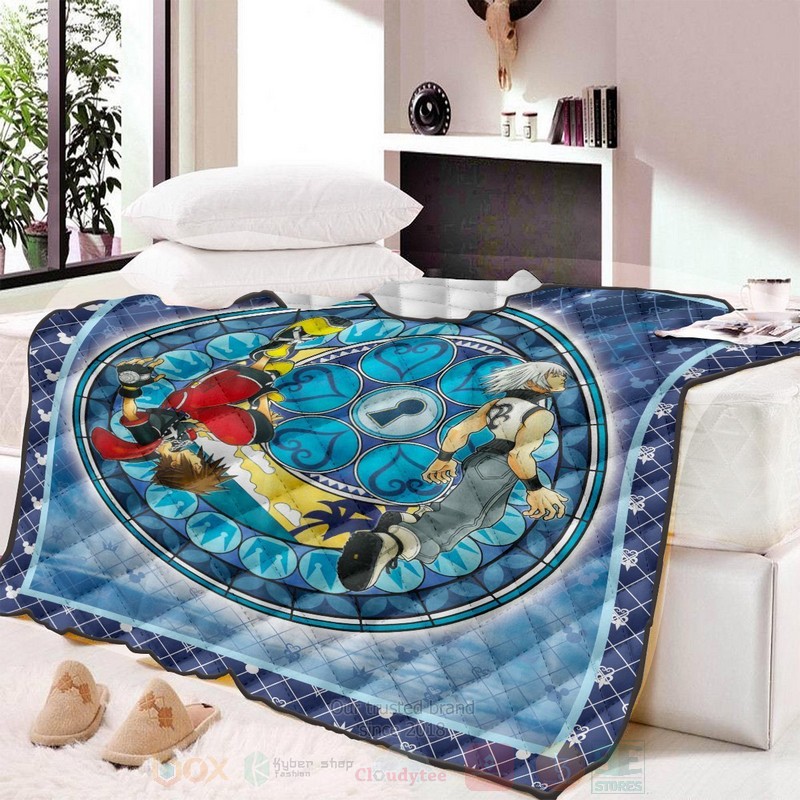 BEST Anime Riku and Sora Quilted Fabric 5 Anime Riku and Sora Quilt 1 2 3 4