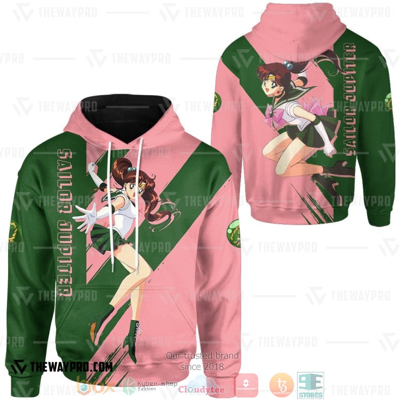 NEW Sailor Jupiter Full Printed 3D Hoodie 2 Anime Sailor Jupiter Hoodie 1