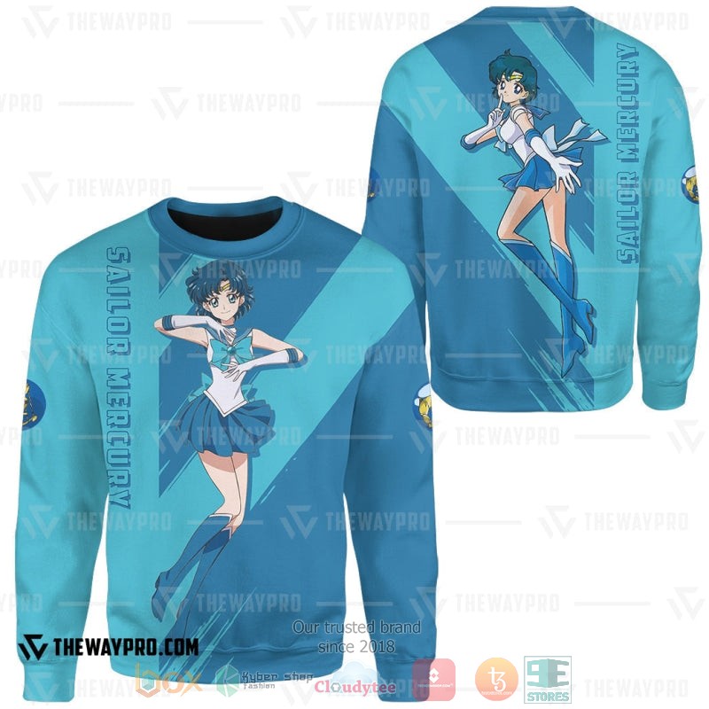 Anime Sailor Mercury Christmas Sweater