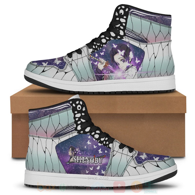 Anime Shinobu Butterfly Air Jordan High Top Shoes