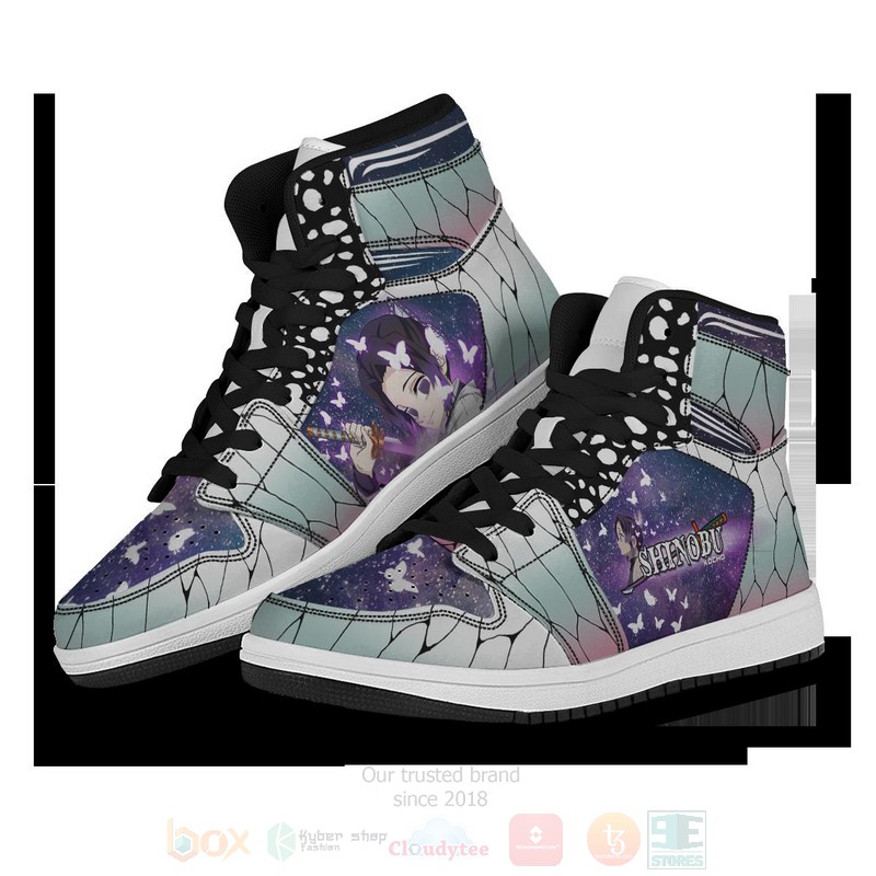 BEST Anime Shinobu Butterfly Air Jordan 1 Retro High 4 Anime Shinobu Butterfly Air Jordan High Top Shoes 1 2 3