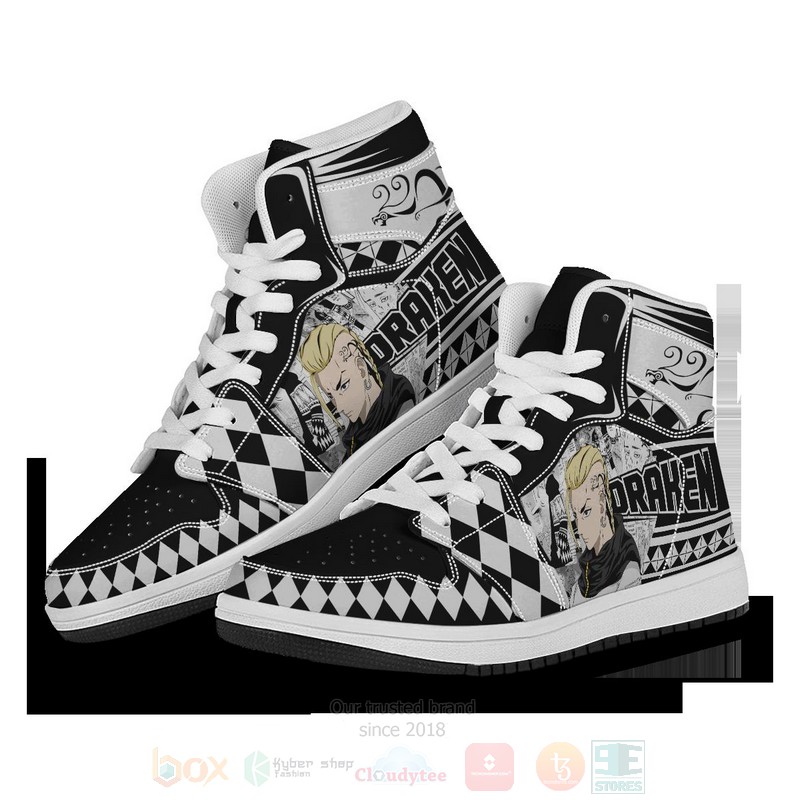 BEST Anime Tokyo Gang Draken Air Jordan 1 Retro High 4 Anime Tokyo Gang Draken Air Jordan High Top Shoes 1 2 3