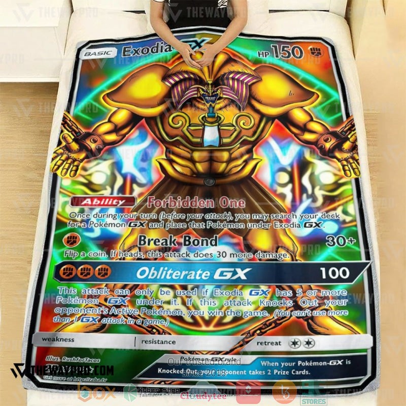 NEW Yu Gi Oh Pokemon Exodia GX Blanket 2 Anime Yu Gi Oh Pokemon Exodia GX Soft Blanket 1