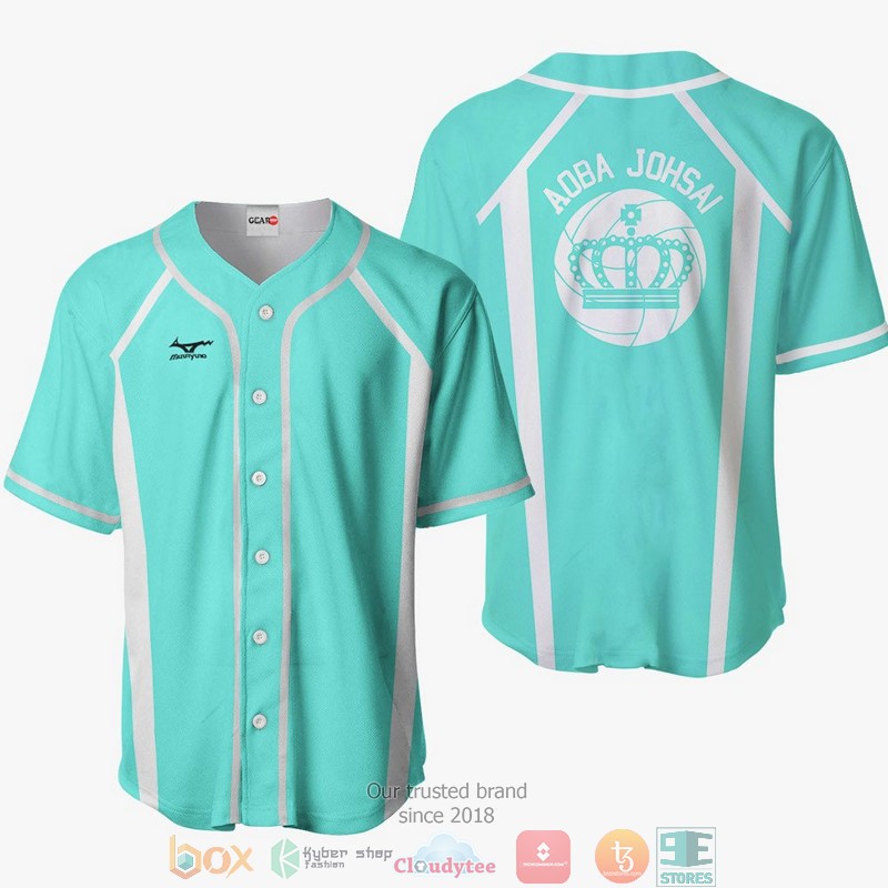 Aoba Johsai Haikyuu Cyan Baseball Jersey Shirt 7 Aoba Johsai Haikyuu Cyan Baseball Jersey Shirt