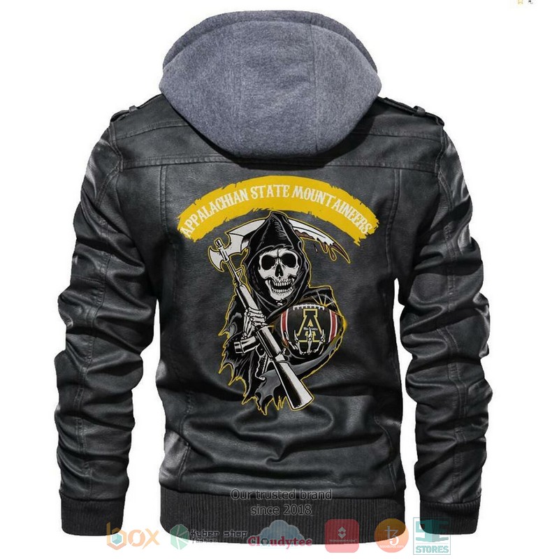 NEW Appalachian State Mountaineers NCAA Football Sons Of Anarchy Men Leather Jacket 5 Appalachian State Mountaineers NCAA Football Sons Of Anarchy Leather Jacket