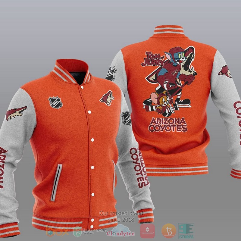 Arizona Coyotes NHL Tom And Jerry Baseball Jacket 1 2 3 4 5