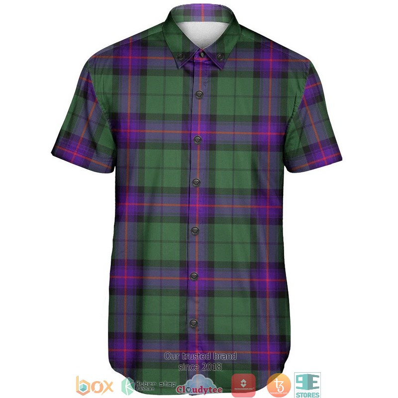 Armstrong Modern Tartan Short Sleeve Hawaiian Shirt 2 Armstrong Modern Tartan Short Sleeve Hawaiian Shirt 1
