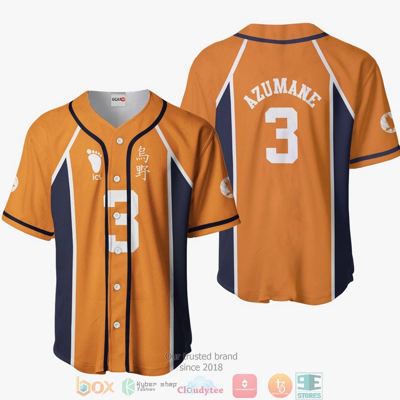 Asahi Azumane Haikyuu Baseball Jersey Shirt 1 Asahi Azumane Haikyuu Baseball Jersey Shirt