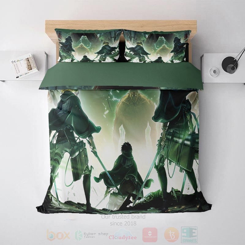 Attack on Titan Survey Corp ODM Gear Eren Mikasa Bedding Set