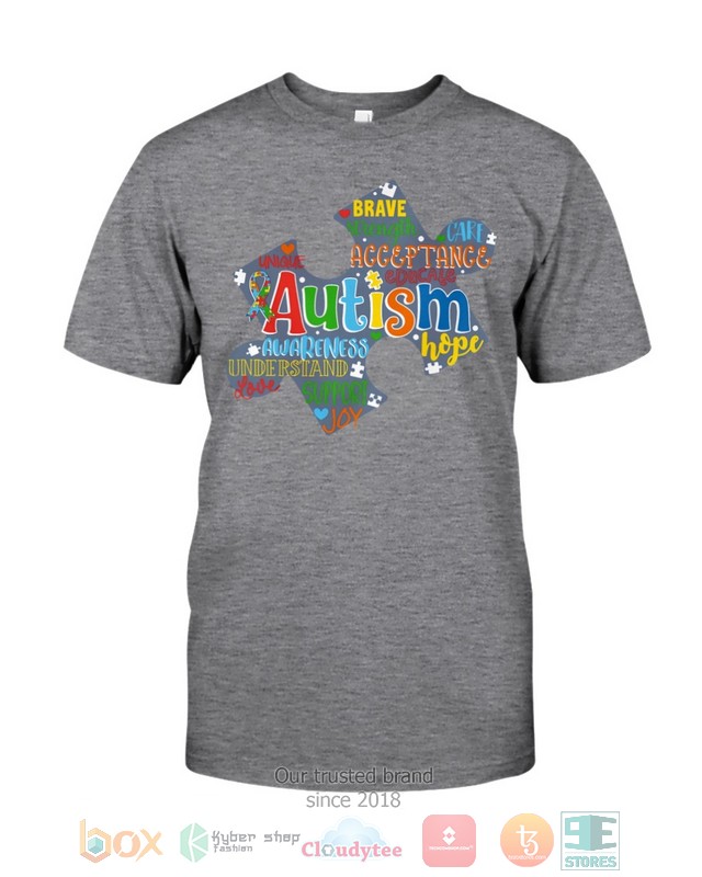 HOT Autism Awareness Acceptance Understand Brave hoodie, shirt 4 Autism Awareness Acceptance Understand Brave Shirt Hoodie 1 2 3