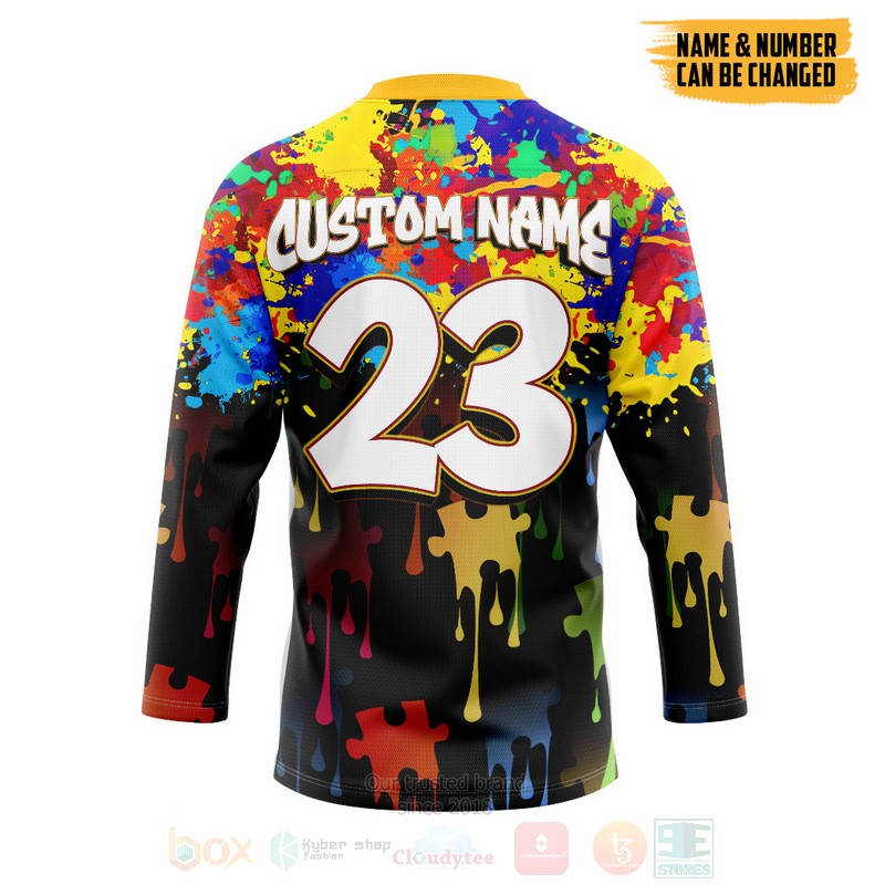 Autism Awareness Personalized Hockey Jersey 1