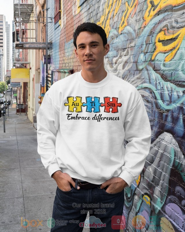 Autism Embrace Differences Shirt Hoodie 1 2 3 4 5 6 7 8 9 10