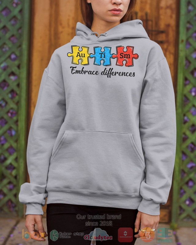 Autism Embrace Differences Shirt Hoodie 1 2 3 4 5 6 7 8 9 10 11 12