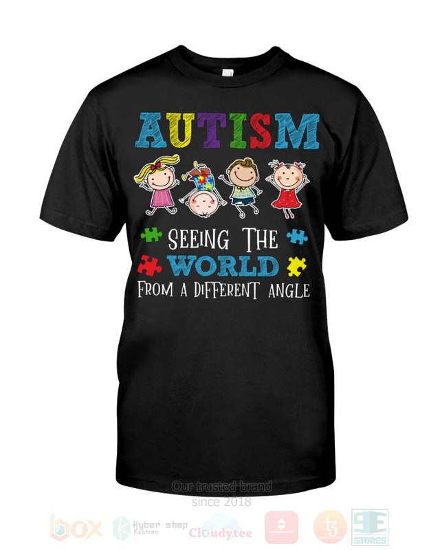 Autism Seeing The World From A Different Angle Hoodie Shirt