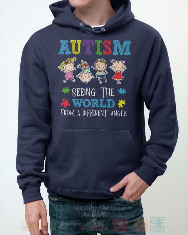 Autism Seeing The World From A Different Angle Hoodie Shirt 1 2 3 4 5