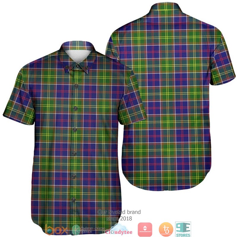 Ayrshire District Tartan Short Sleeve Hawaiian Shirt 6 Ayrshire District Tartan Short Sleeve Hawaiian Shirt